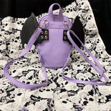 Gothic Punk Coffin Shape Ita Bag Women Clear Backpacks Dark Lolita Handbag and Shoulder Bag Girls Cosplay Designer 2 Insert