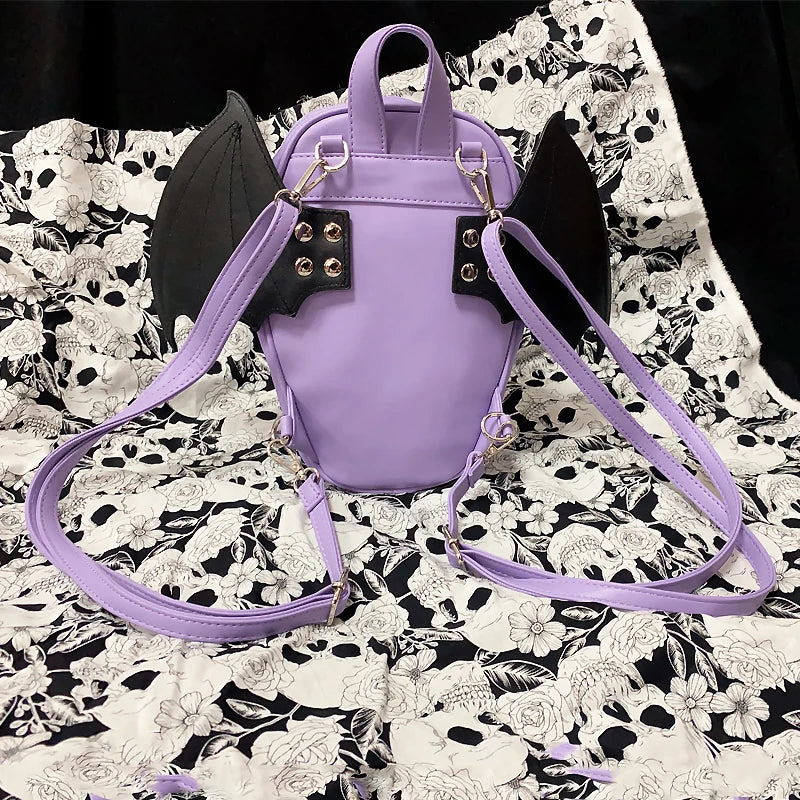 Gothic Punk Coffin Shape Ita Bag Women Clear Backpacks Dark Lolita Handbag and Shoulder Bag Girls Cosplay Designer 2 Insert