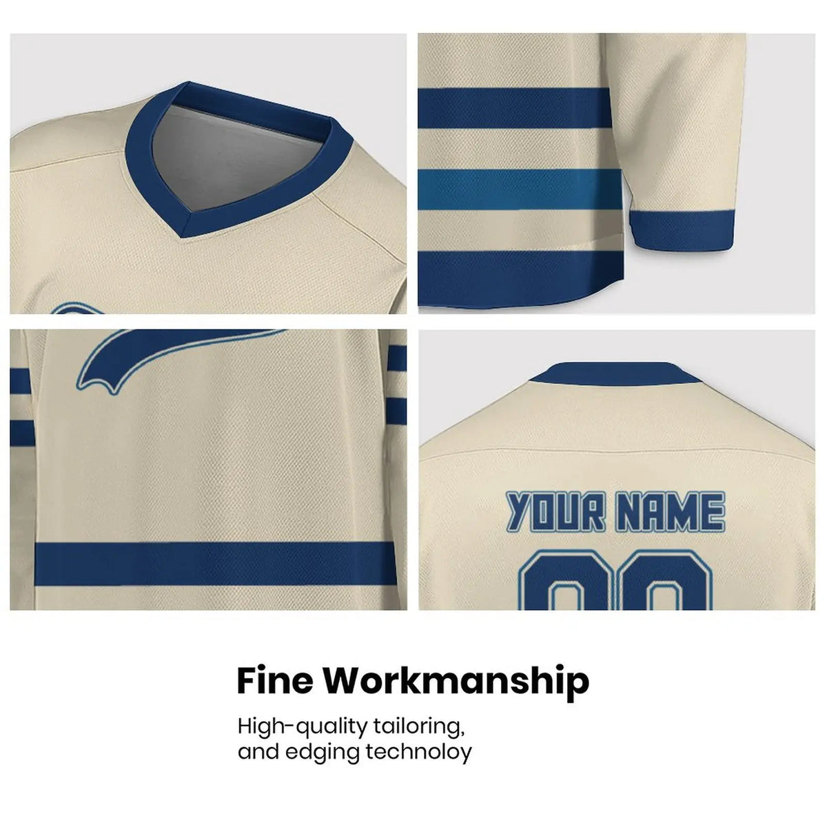 Custom Hockey Jersey with Personalized Name & Number