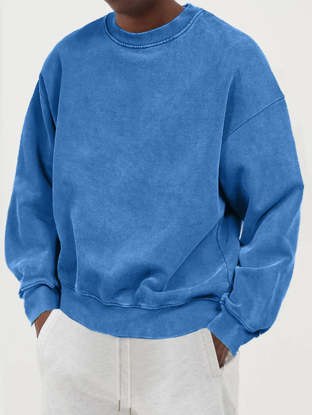 Men’s Washed Cotton Crewneck Sweatshirt