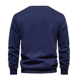 Men's Relaxed Polo Collar Sweater – Autumn Long Sleeve