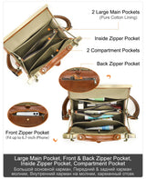 CONTACT'S Genuine Leather Top Handle Bags for Women Sling Shoulder Bags Tote Bag Handbags Metal Frame Female Bags Office Ladies