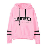 California Womens Tracksuit Casual Stripe Versatile Hooded Sweatshirt or Pants or Suit Simplicity Hot Sales Street Outfits S-3XL