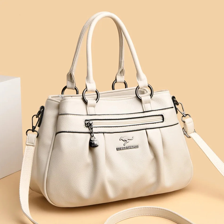 Three Layers Luxury Casual Tote Women Bag Top Quality Pu Leather Ladies Hand Bags for Women Big Shoulder Crossbody Bags Sac New