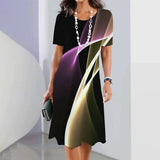 Women’s Striped Short-Sleeve Summer Dress