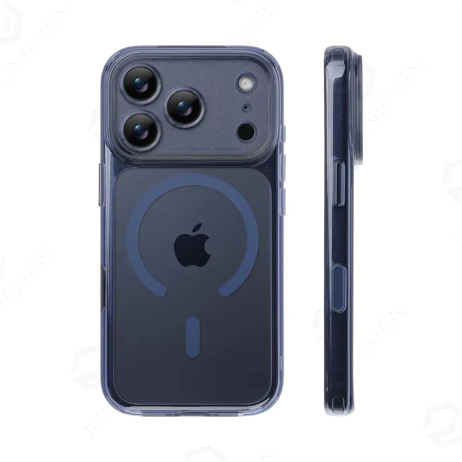 Magnetic Clear iPhone Case with Camera Button