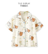 Bubu Dudu Unisex Flannel Pajama Set – Soft Cotton Sleepwear & Loungewear