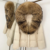 Premium Natural Fur Trim Down Jacket
