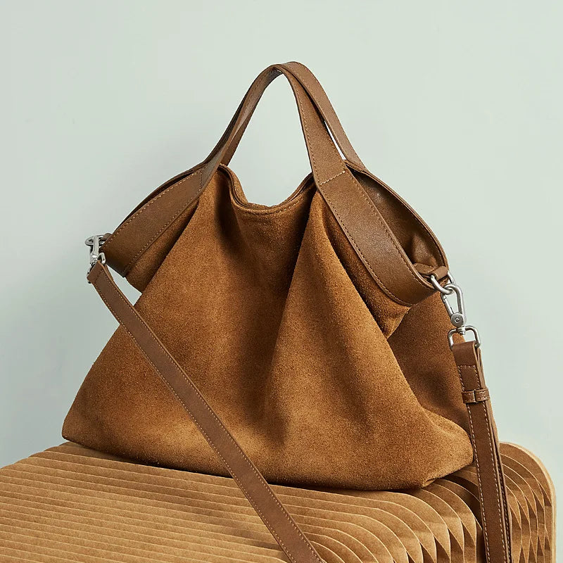 Genuine Leather Women Handbags Large Capacity Female Shoulder Crossbody Bag Fashion Cowhide Commuting Big Totes Bolsas