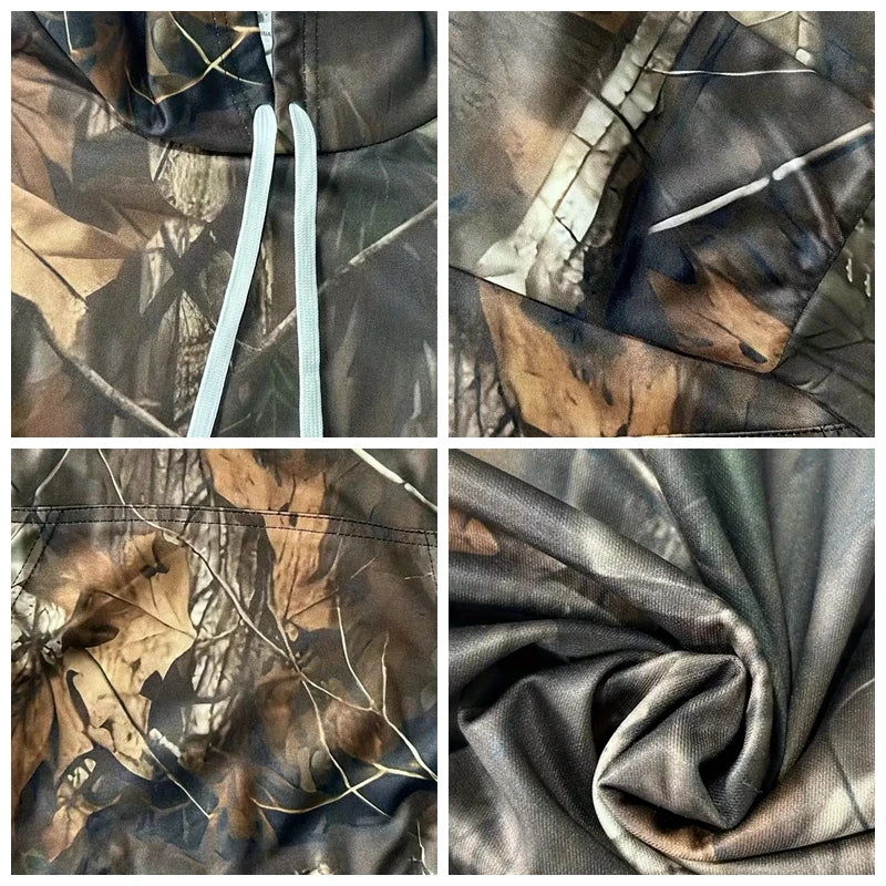 3D Leaf Camo Oversized Pullover Hoodie