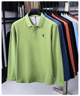Premium Cotton Embroidered Long Sleeve Polo Shirt