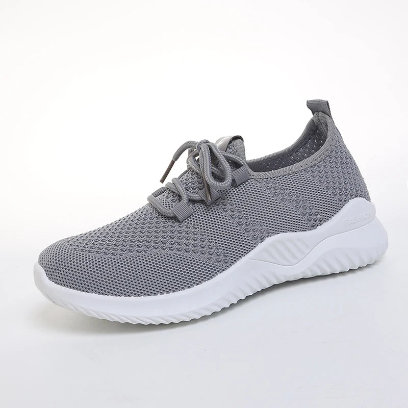 Women's Flying Woven Breathable Mesh Sneakers Soft Sole Lightweight Casual Sports Running Shoes for Daily Wear