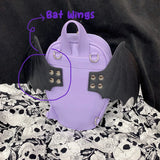 Gothic Punk Coffin Shape Ita Bag Women Clear Backpacks Dark Lolita Handbag and Shoulder Bag Girls Cosplay Designer 2 Insert