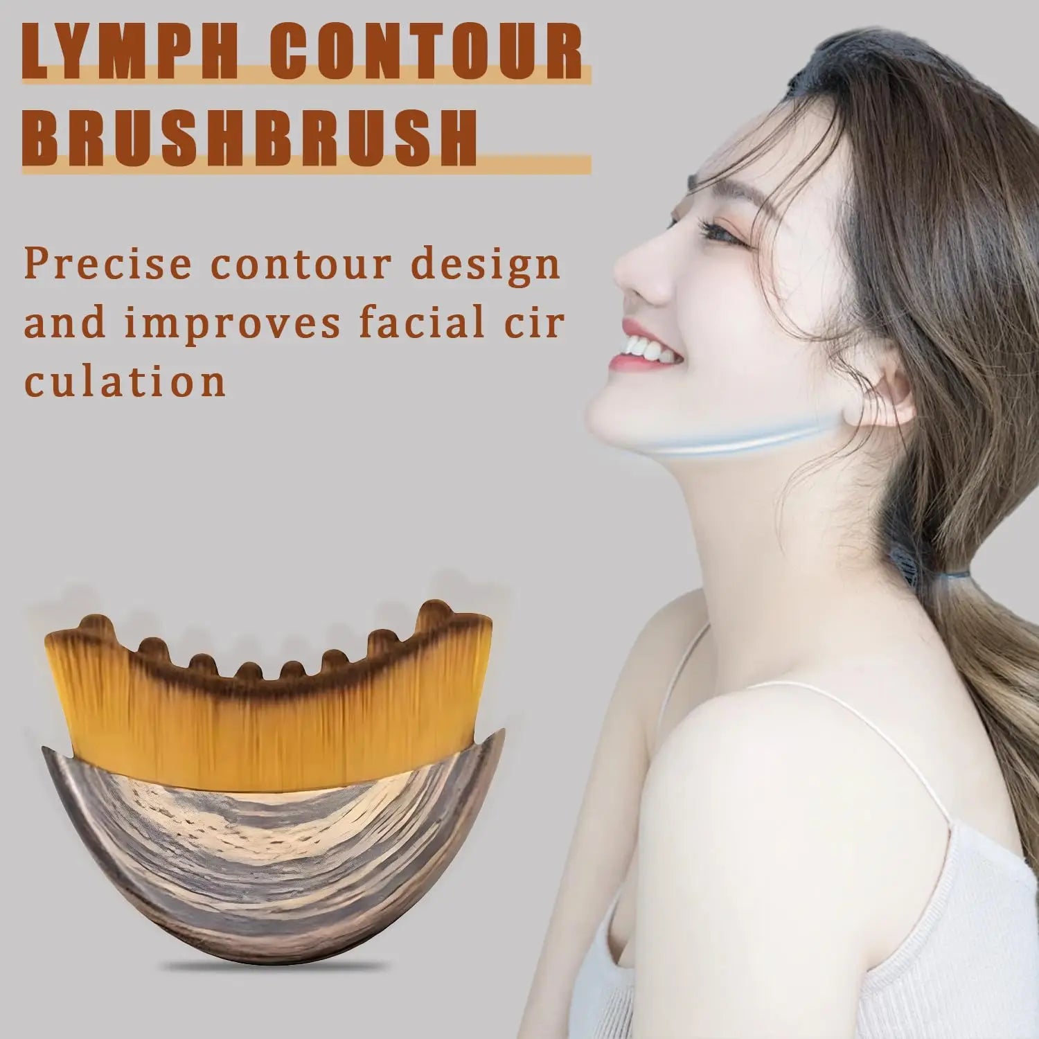 Lymphatic Contour Face Brush – Sculpting & Drainage Massager