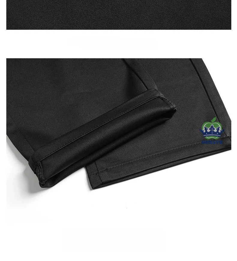 Men's Stretch Suit Pants — Slim Straight Business Formal Trousers
