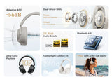 QCY H3S Over Ear Headphone Hi-Res LDAC Spatial Sound Headset H3S -56dB Adaptive ANC Wireless Earphone Bluetooth 6.0 102Hrs