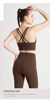 Women's Cross-Back Yoga Sports Bra