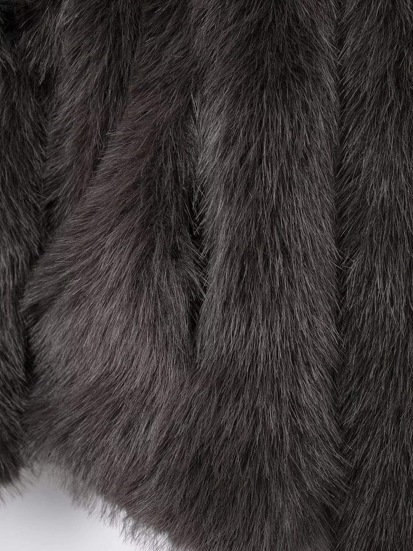 Elegant Faux Fur Oversized Coat