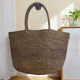 2026 Large Handwoven Rattan Tote Bag for Women Natural Straw Beach Bag Purse Luxury Shoulder Bags Handbag Summer
