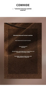 Large Capacity Autumn Winter Suede Leather Tote Bag Frosted Cowhide High-Grade Shoulder Bag for Women