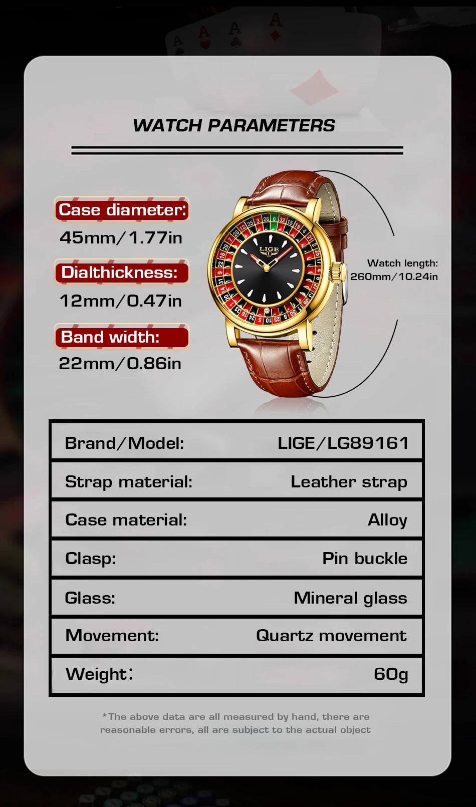 LIGE Men's Rotating Dial Quartz Watch — Luminous, Waterproof, Creative Design