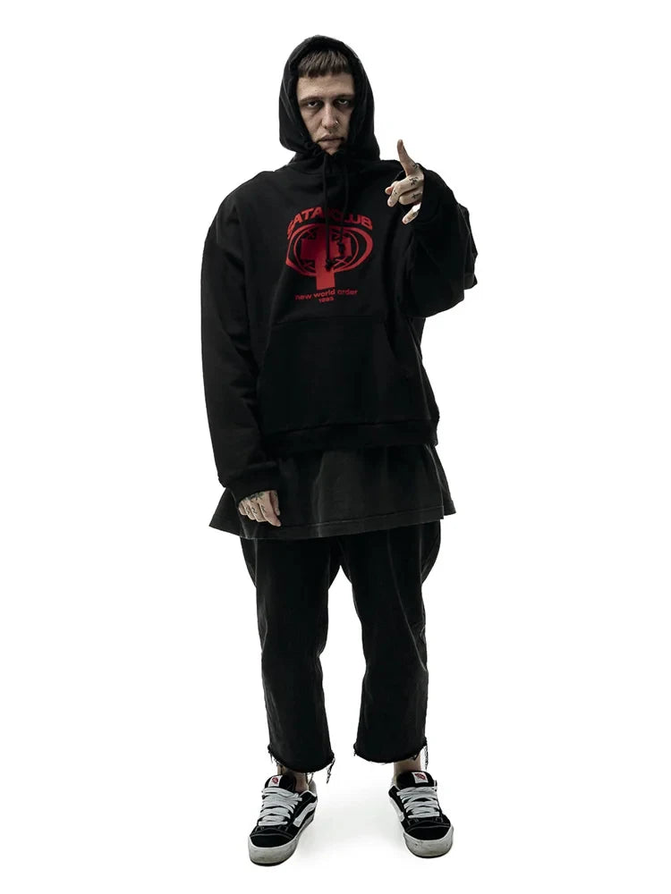 Men's Oversized Graphic Cotton Hoodie