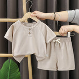 Baby Boys’ Waffle Knit 2-Piece Set