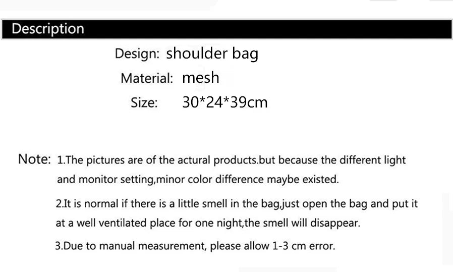 Women's Mesh Tote Bag for Beach & Shopping