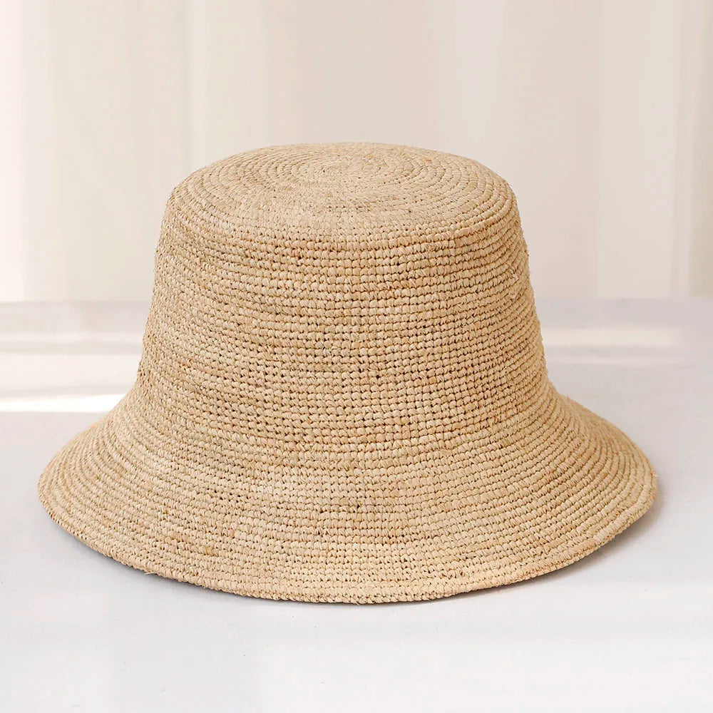 Raffia Sun Hat with Bow | Women's Beach & Travel Hat