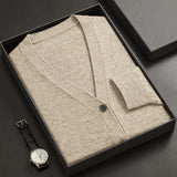 Men's Premium V-Neck Button-Down Cardigan Sweater