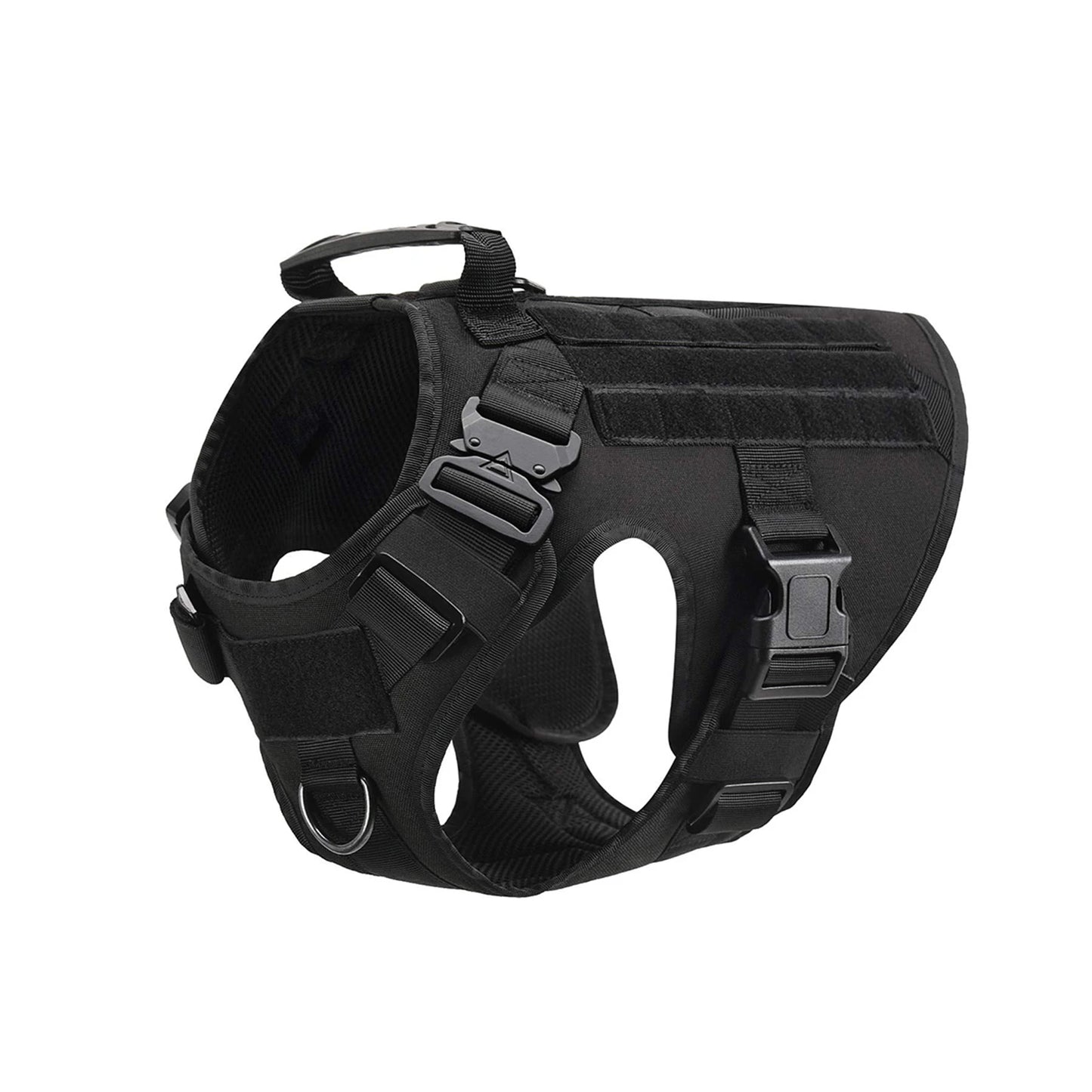 Tactical Dog Harness Set – Collar, Leash & MOLLE Pouches