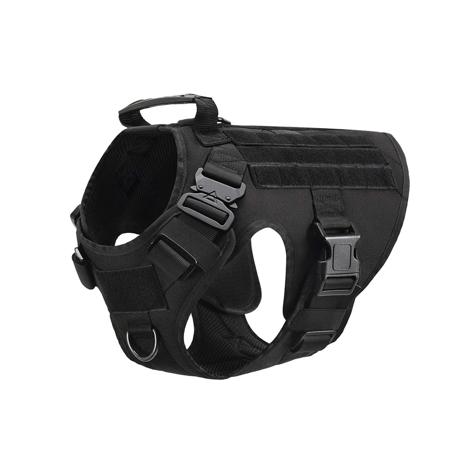 Tactical Dog Harness Set – Collar, Leash & MOLLE Pouches