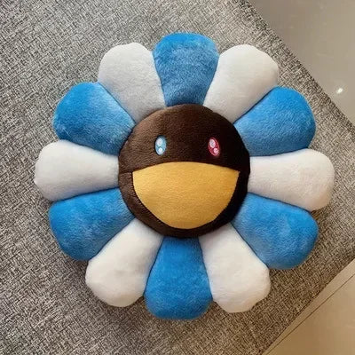 Rainbow Daisy Children's Plush Pillow, Japanese, Sunflower, Floor Game Mat Seat Pillow Sofa House Car Decoration Plush Pillow