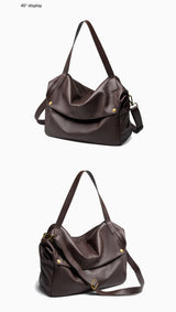 Zency Large Capacity Shoulder Bag Purse Genuine Leather Women's Work Tote Bag Handbag Shopper Bag Pocket For A4 ipad Crossbody