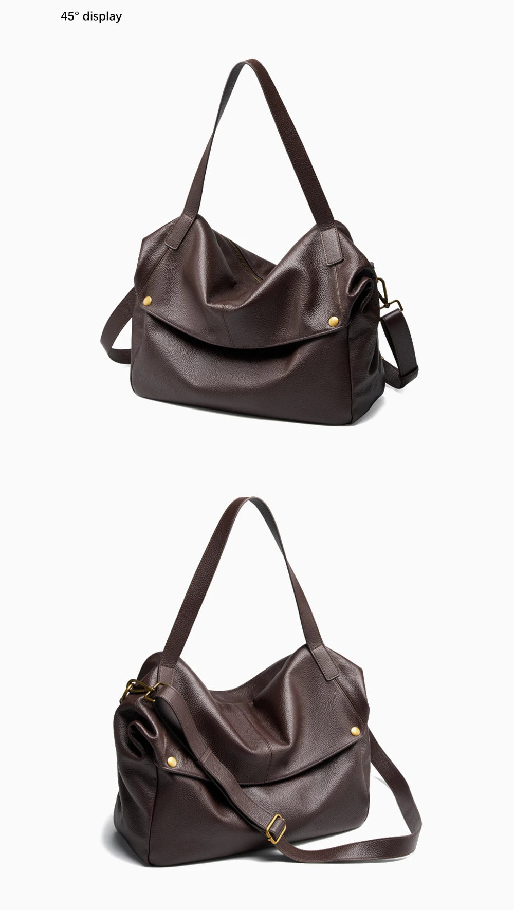 Zency Large Capacity Shoulder Bag Purse Genuine Leather Women's Work Tote Bag Handbag Shopper Bag Pocket For A4 ipad Crossbody