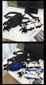2024 Techwear Style Punk Hip Hop Single Shoulder Crossbody Bag Men Women Street Vintage Chest Bag Casual Sport Fanny Pack