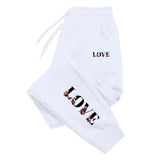 Women's LOVE Print Joggers with Pockets