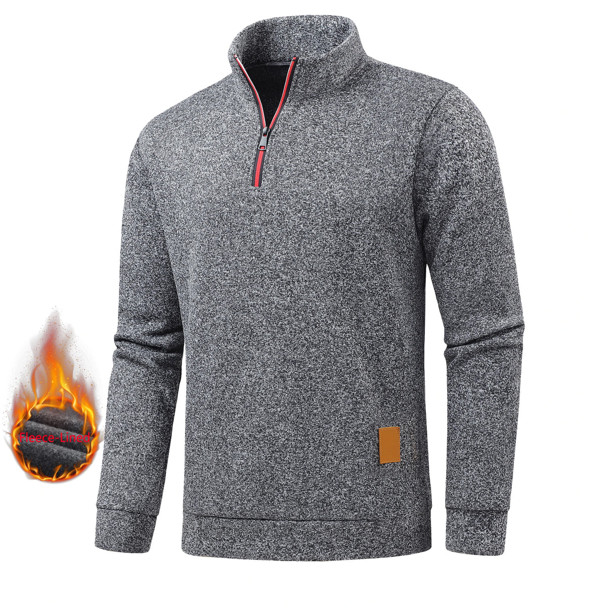 Men’s Fleece Half-Zip Turtleneck Sweatshirt