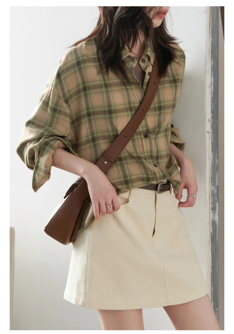Chic Ven Women's Corduroy A-Line Mini Skirt