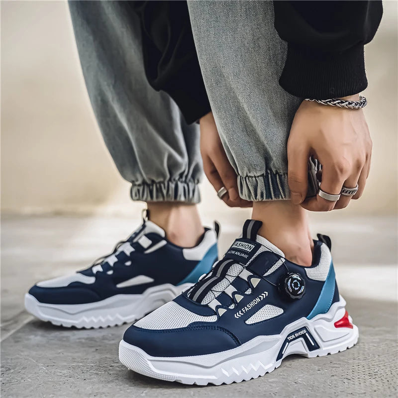 Men's Rotating Buckle Casual Sports Sneakers