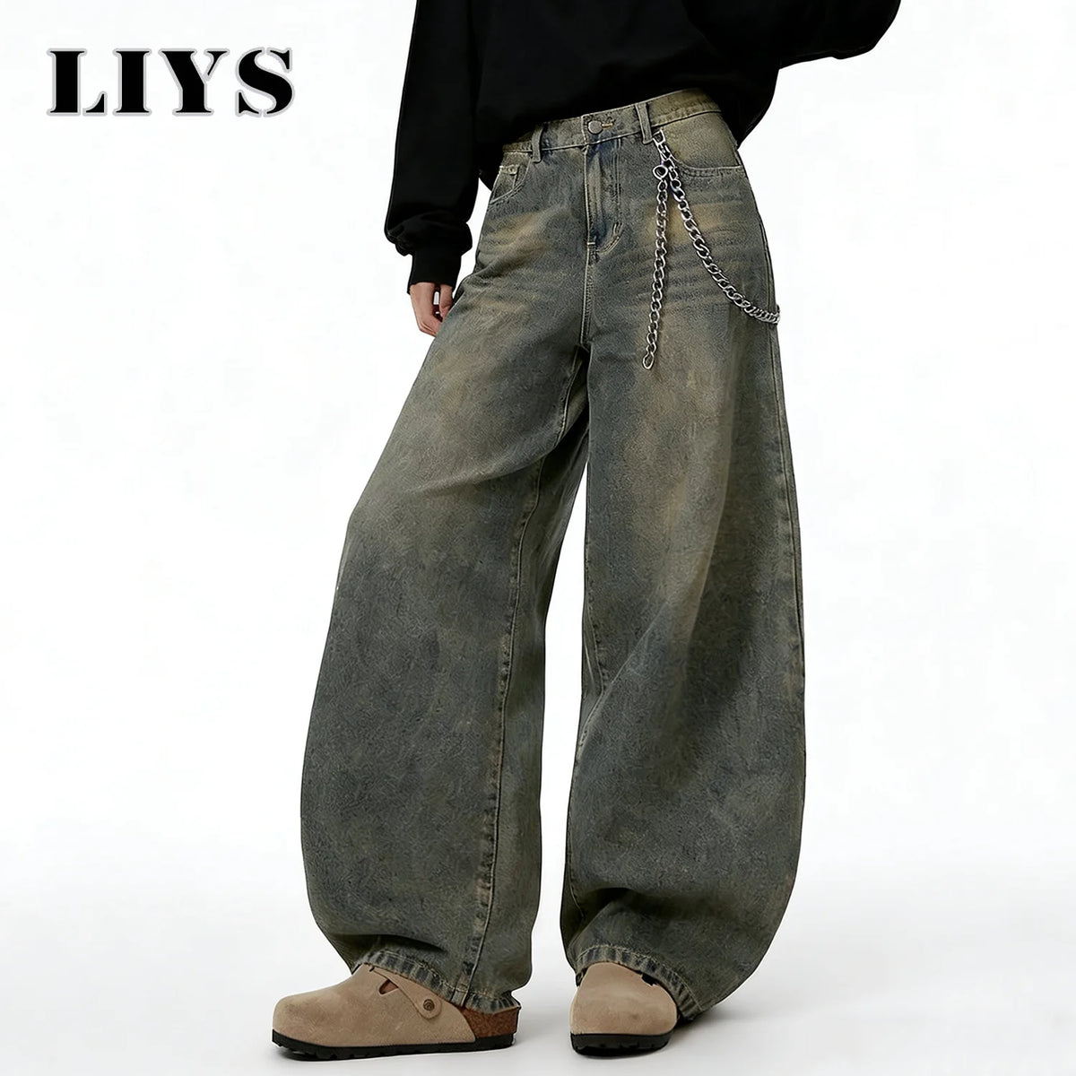 Unisex Baggy Wide-Leg Denim Jeans