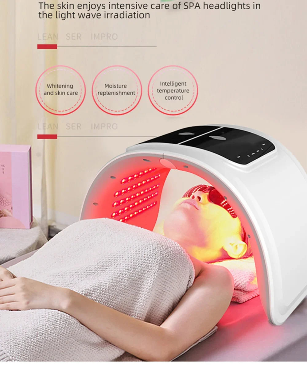 7 Colors PDT LED Mask 2025 Professional Facial Red Light Therapy Face Lift Anti Wrinkle Beauty Machine Skin Rejuvenation Device