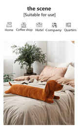 Dachshund Dog Plush Hug Pillow Soft Durable Stuffed Throw Cushion Animals Pillow for Sofa Home Decoration Gifts for Kids(47in)