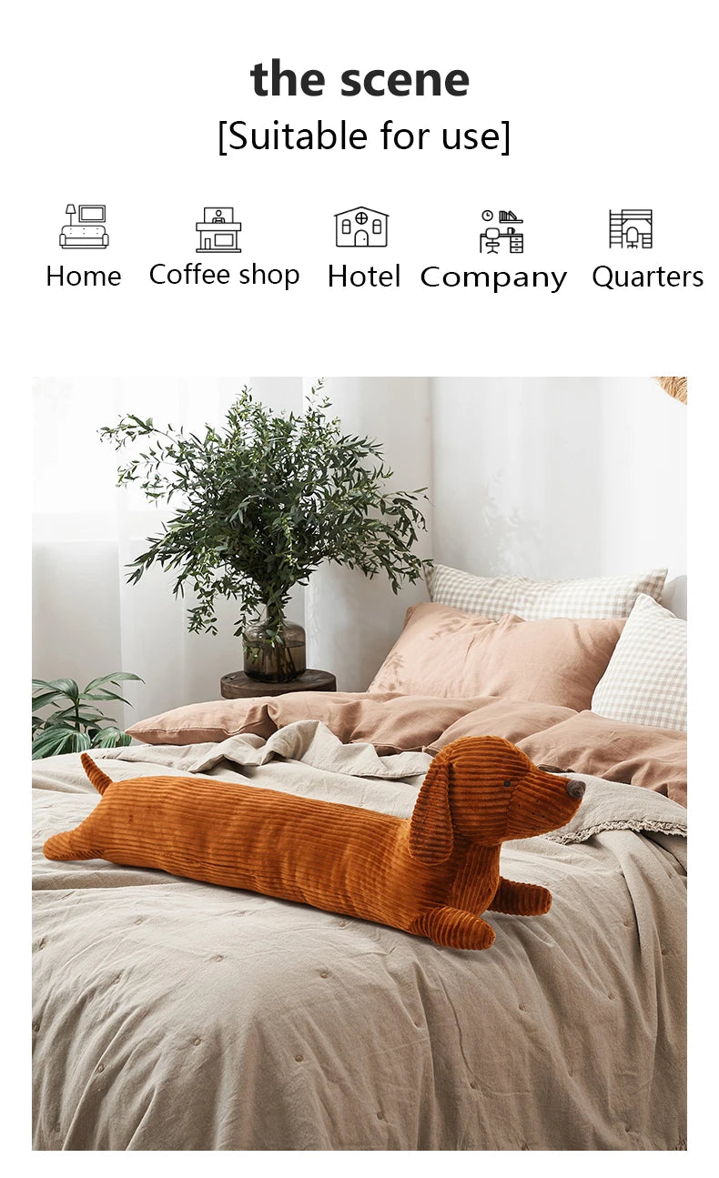 Dachshund Dog Plush Hug Pillow Soft Durable Stuffed Throw Cushion Animals Pillow for Sofa Home Decoration Gifts for Kids(47in)