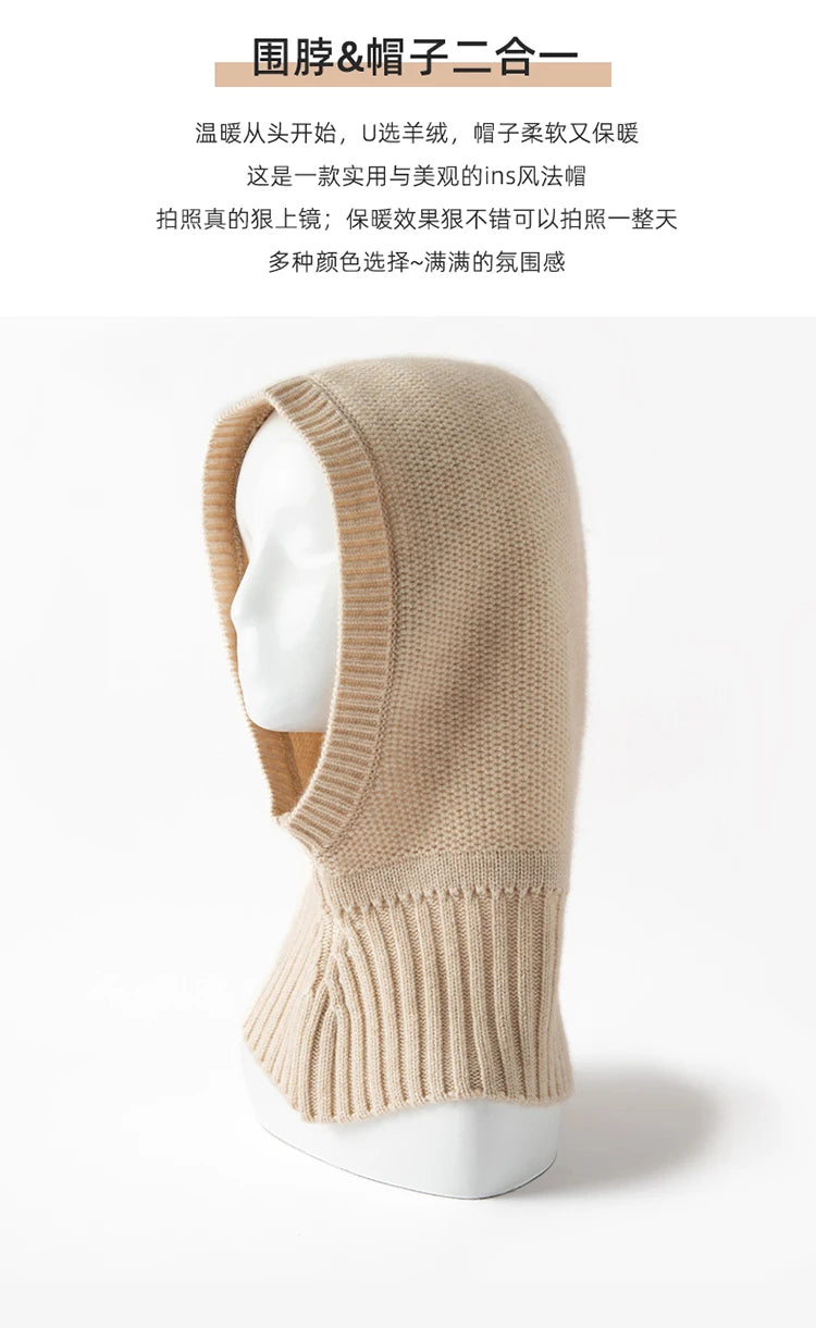 Luxe 100% Cashmere Knitted Beanie & Scarf Set