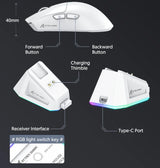 Attack Shark X11 PAW3311 Wireless Bluetooth Mouse, 2.4G 400IPS RGB PC Gaming Mouse