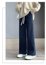 Women's Fleece Wide-Leg Winter Pants
