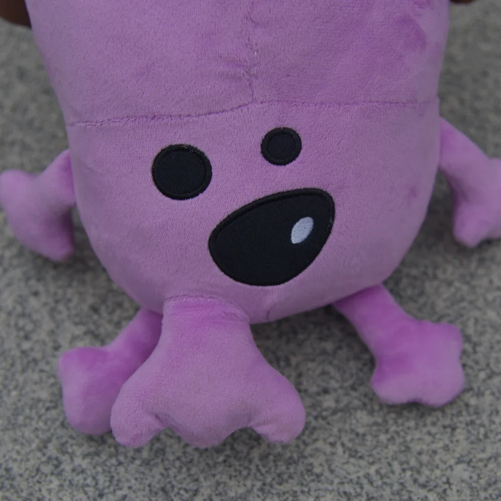 Purple Kawaii Dog Plush Toy – Fluffy Stuffed Animal Doll