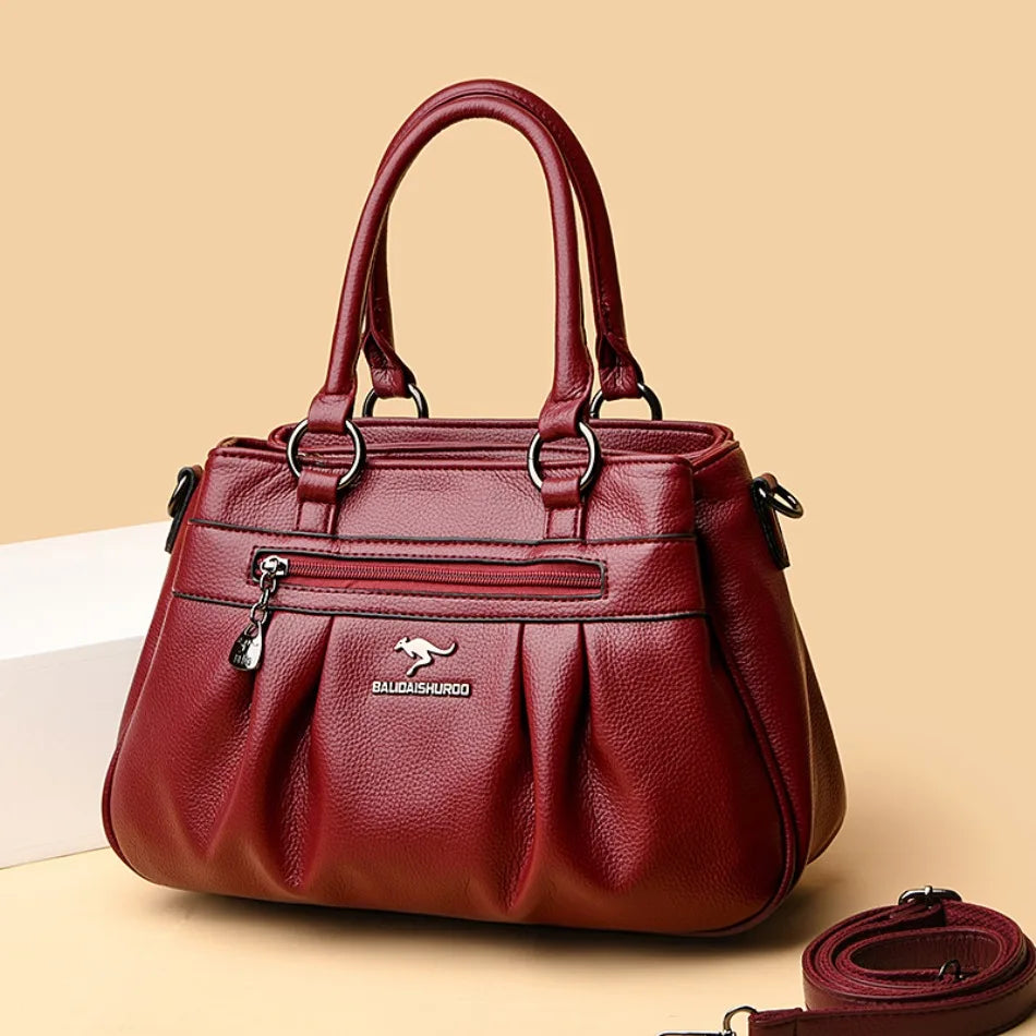 Three Layers Luxury Casual Tote Women Bag Top Quality Pu Leather Ladies Hand Bags for Women Big Shoulder Crossbody Bags Sac New