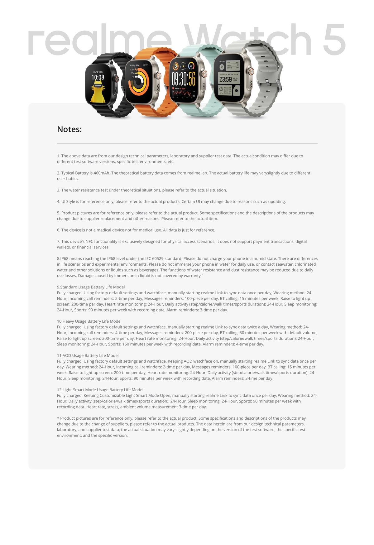 realme Watch 5 – 1.97" AMOLED GPS Smart Watch, 14-Day Battery